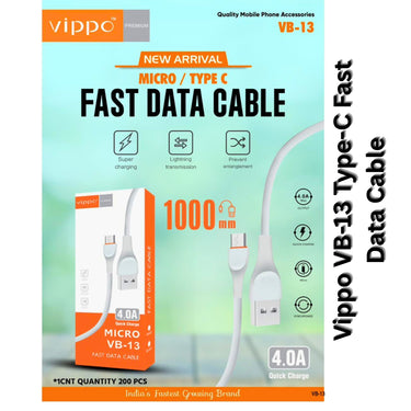 Vippo VB-13 Type-C Fast Data Cable | 4.0A Quick Charge | OGdeal